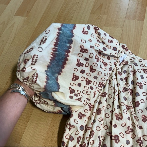 Ulla Johnson Ines Puff Sleeve Peplum Cotton Blouse Size 6 Boho Cottagecore - Picture 6 of 15